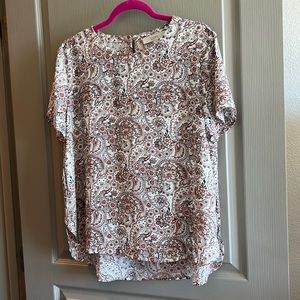 LOFT SS Paisley Print Blouse - L